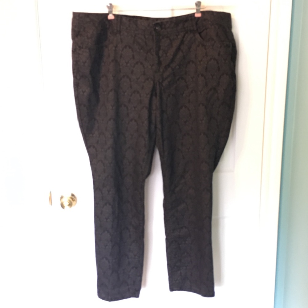 Wit & Wisdom Jean Plus Size Skinny 24 Black Damask
